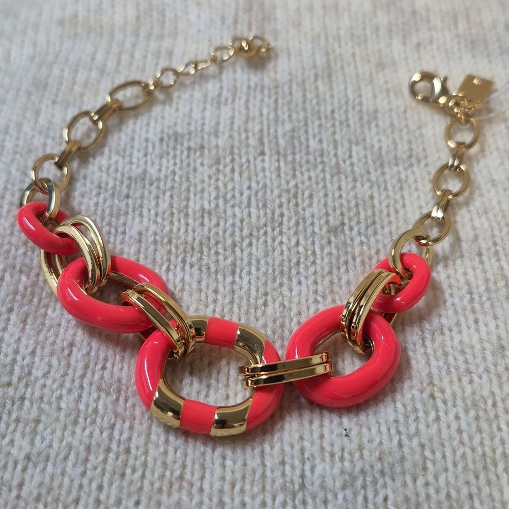 Kate Spade Mod Moment Geranium Link Bracelet - New - Picture 2 of 6